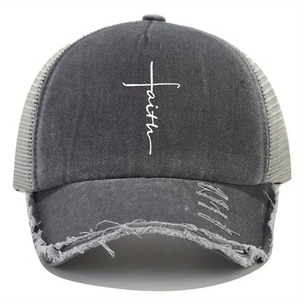 Wholesale Printed Faith Torn Baseball Cap