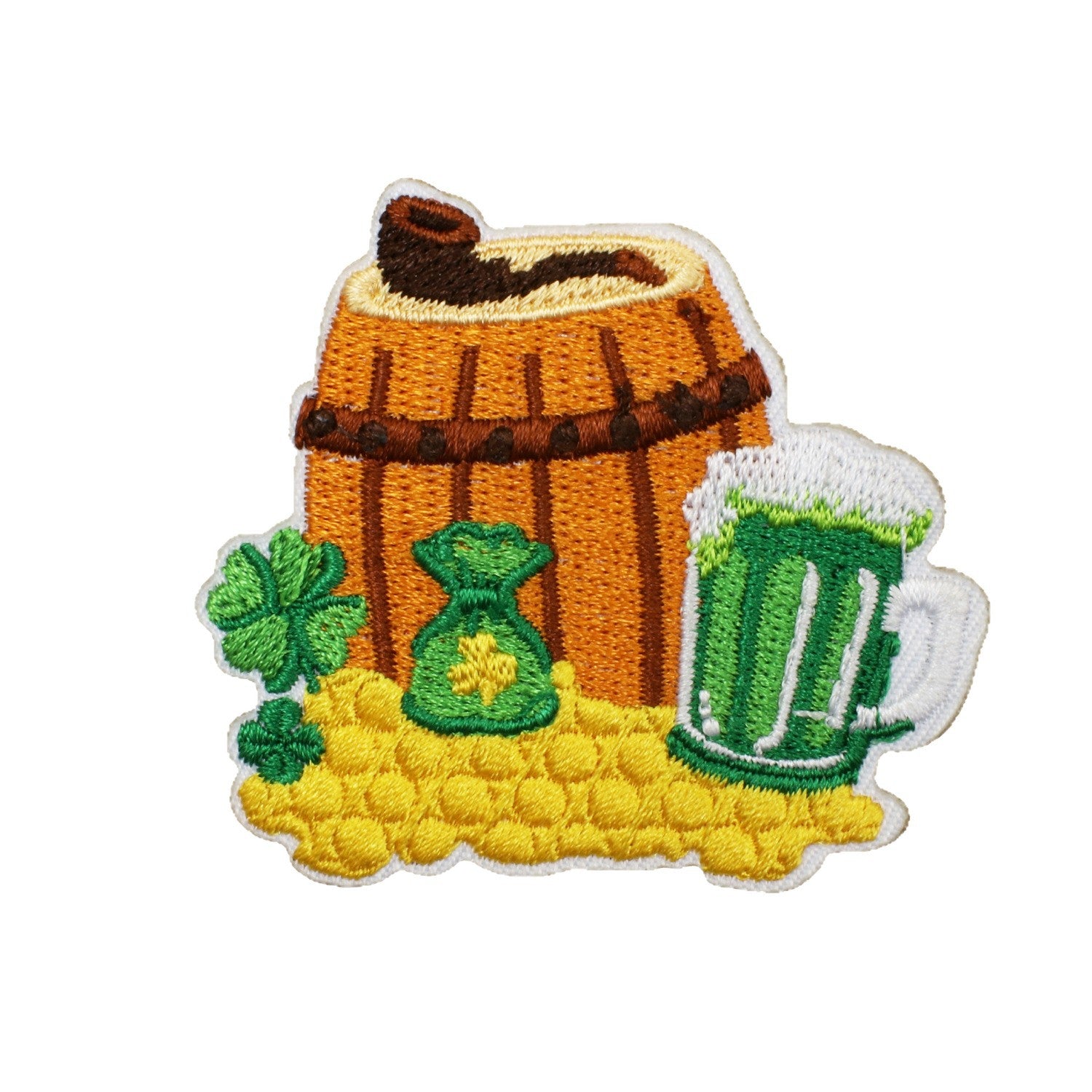 Wholesale St.  Patrick' s Day Rainbow Beer Clover Embroidery DIY Patches