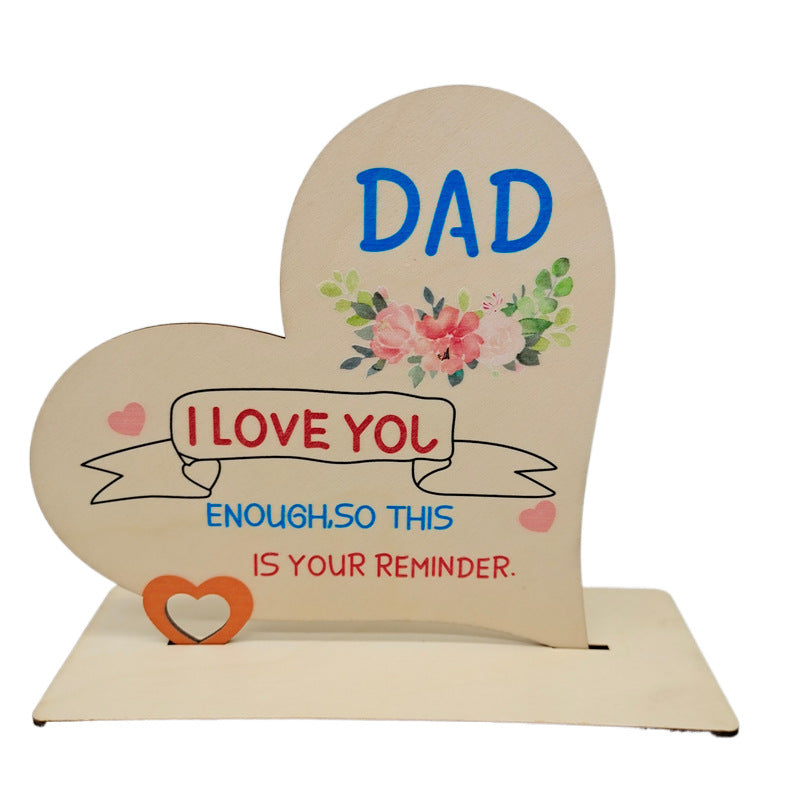 Wholesale Mother's Day Heart-shaped Wooden Ornaments