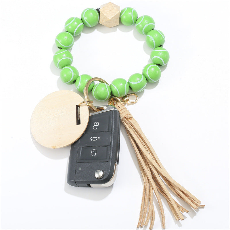 Wholesale Wood Tassel Bracelets Keychains