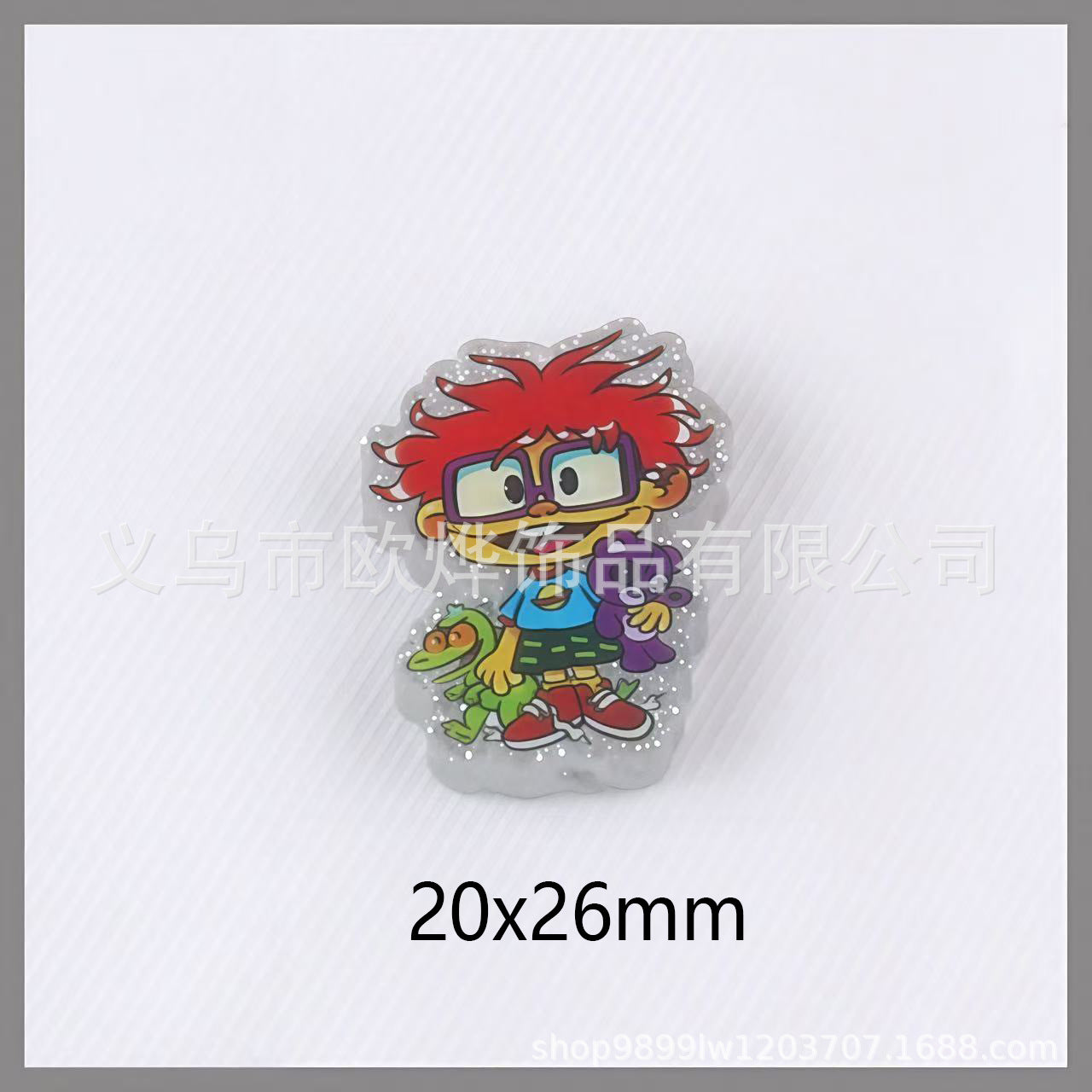Wholesale 10pcs glitter cartoon straight-hole DIY acrylic beads OLY Exclusive
