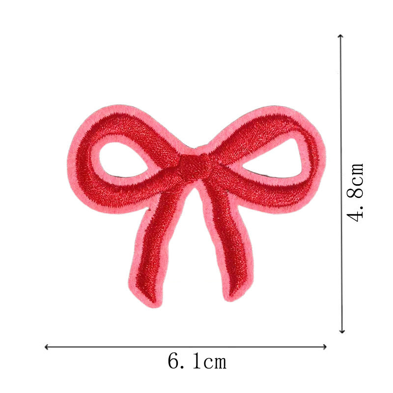 Wholesale Bow Embroidery Patches 16 Pieces Iron On Sew On DIY Clothing Decoration Trendy For ets Bags Or Gift
