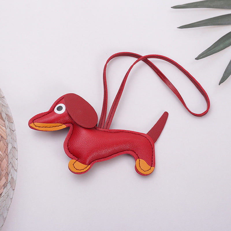 Wholesale 10pcs/packCute Dachshund Pendant Car Ornament Keychain Pendant