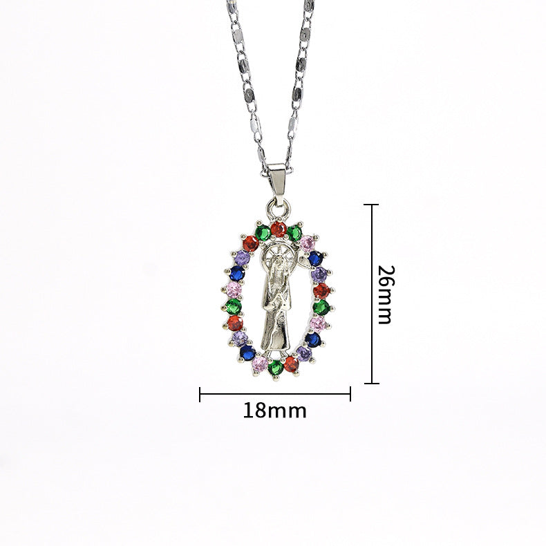 Wholesale Religious Copper Micro Inlaid Zircon Personalized Fashion Necklaces