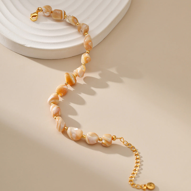 Wholesale Irregular Natural Shell Beads Handmade Bracelet