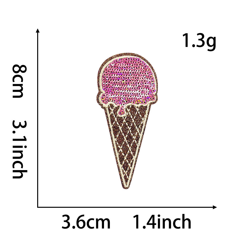 Wholesale Iron On DIY Embroidery Patches Flamingo Ice Cream Octopus Trophy Bow For Clothing Fashion Accessory