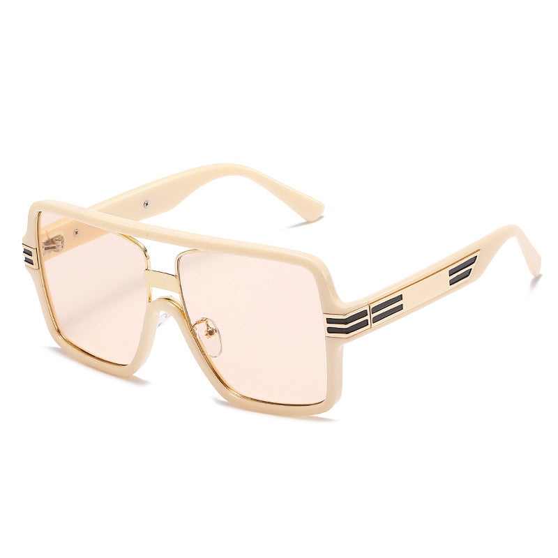 Wholesale Fashion Retro Color Lens Oversized Square Sunglasses