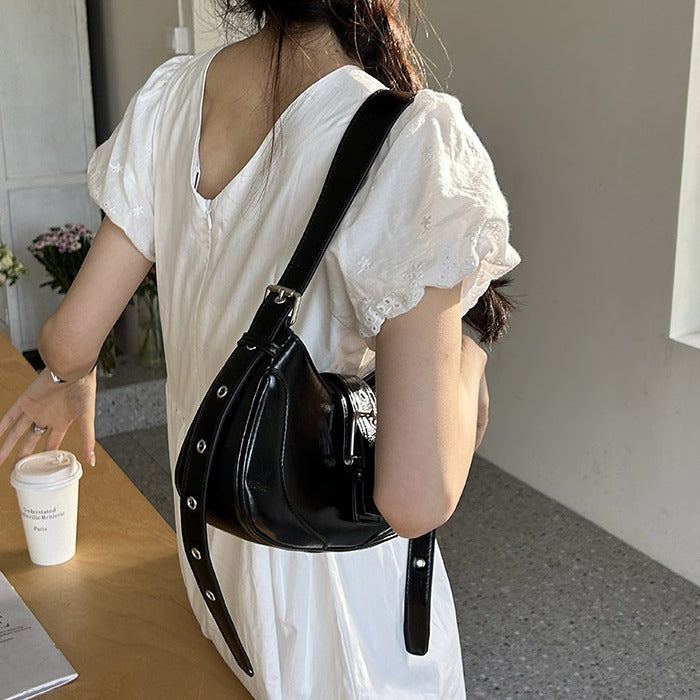 Wholesale Vintage Babes Underarm Textured Crescent Shoulder Bag