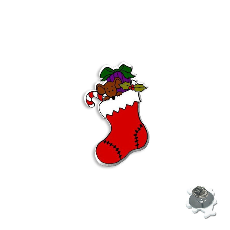 Wholesale Christmas Gift Socks Cats Dogs Shrink Brooches