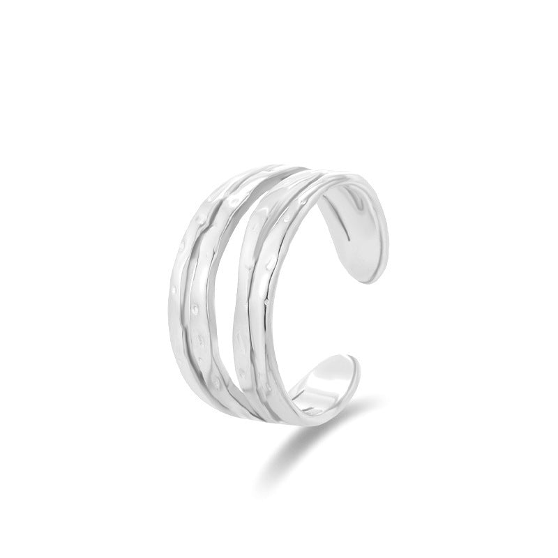 Wholesale French Style Titanium Steel Plated Non Ring