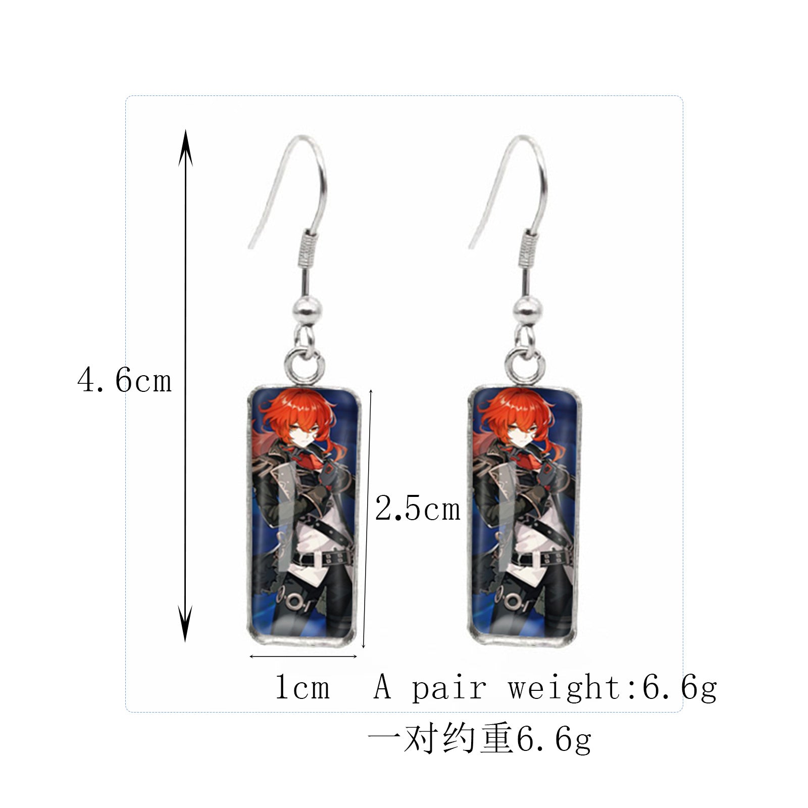 Wholesale graduation season letters school Carnival rectangular pendant glass earrings