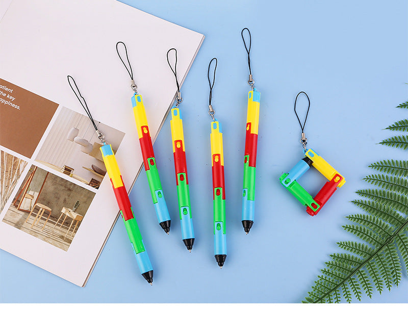 Lanzador de bolígrafo de deformación flexible de cordón creativo plástico al por mayor