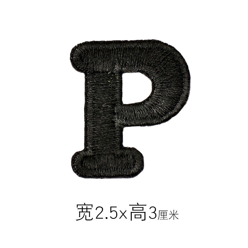 Wholesale Embroidered Letter R Patch Iron On Sew On Applique For Caps T Shirts Towels DIY Decorative Craft Supply