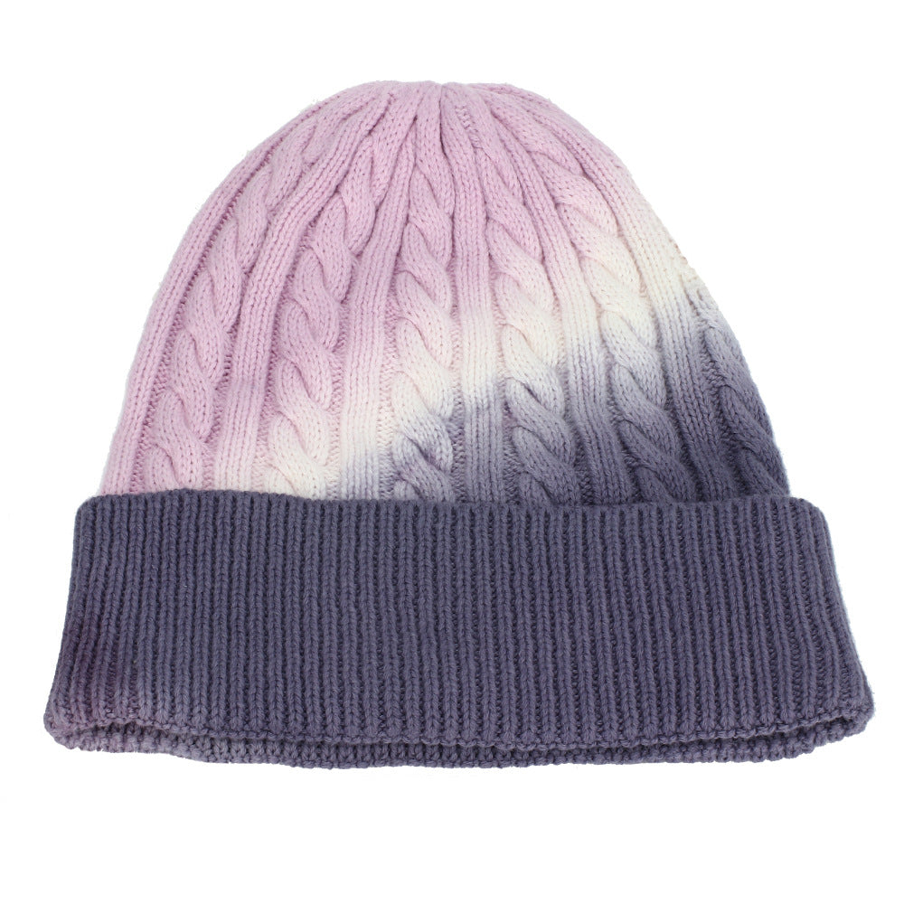 Wholesale Winter Warm Gradient Twist Beanie