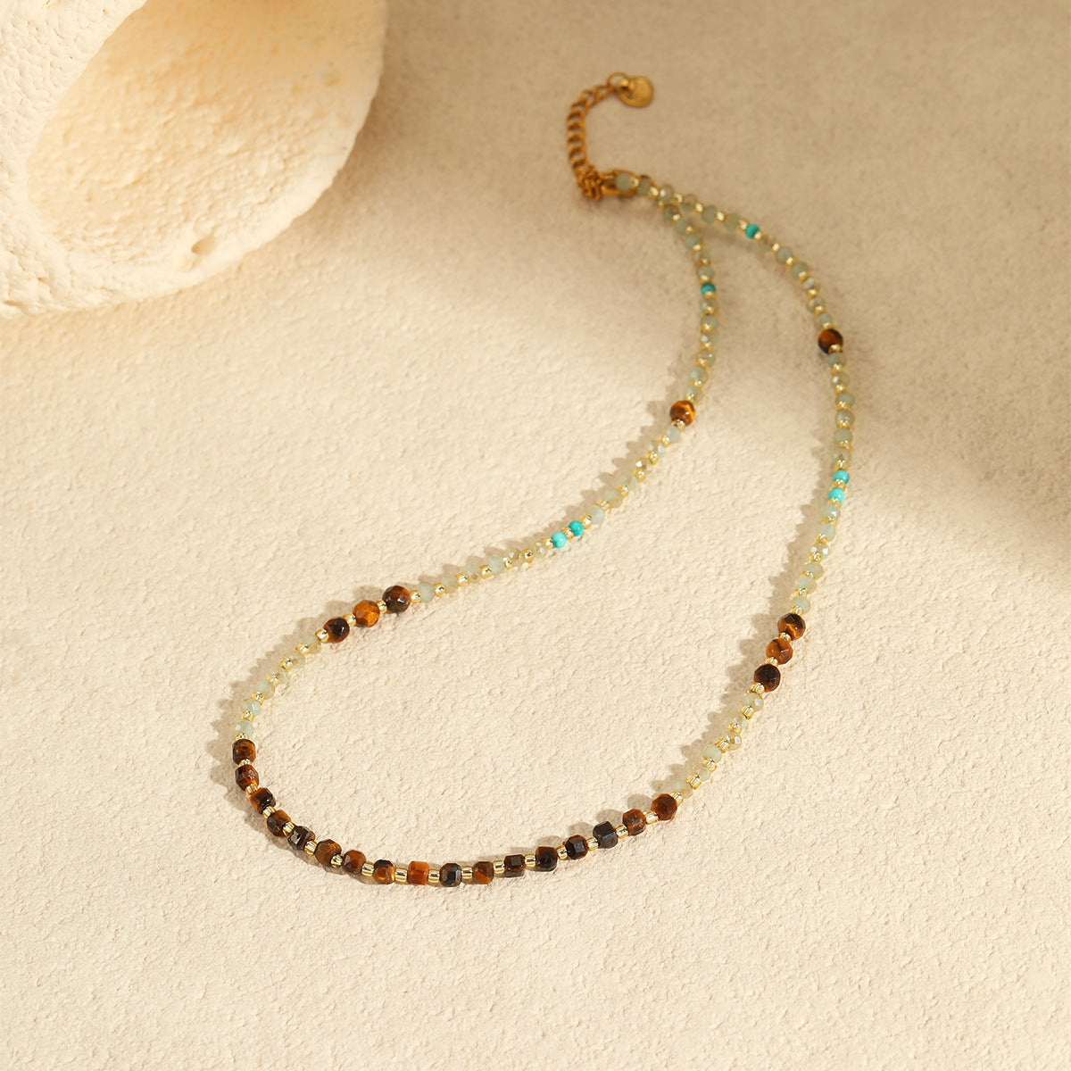 Wholesale Natural stone Stainless Steel Necklace