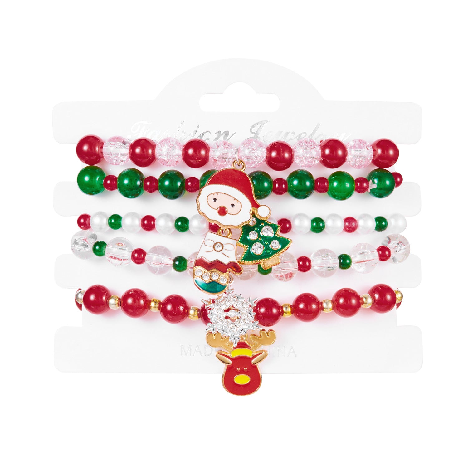 Wholesale Christmas style bracelet fashionable and versatile letter beaded set