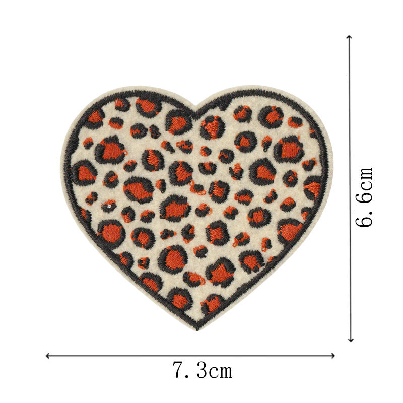 Wholesale 9Pc Cartoon Rugby Iron On Patches Leopard Bow Decor For et DIY Craft Supply