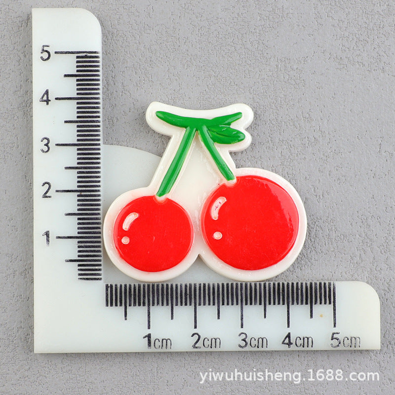 Wholesale 50pcs DIY Watermelon Strawberry Pineapple Fruit Homemade Cream Glue Resin Hole Shoe Patch FlatBack