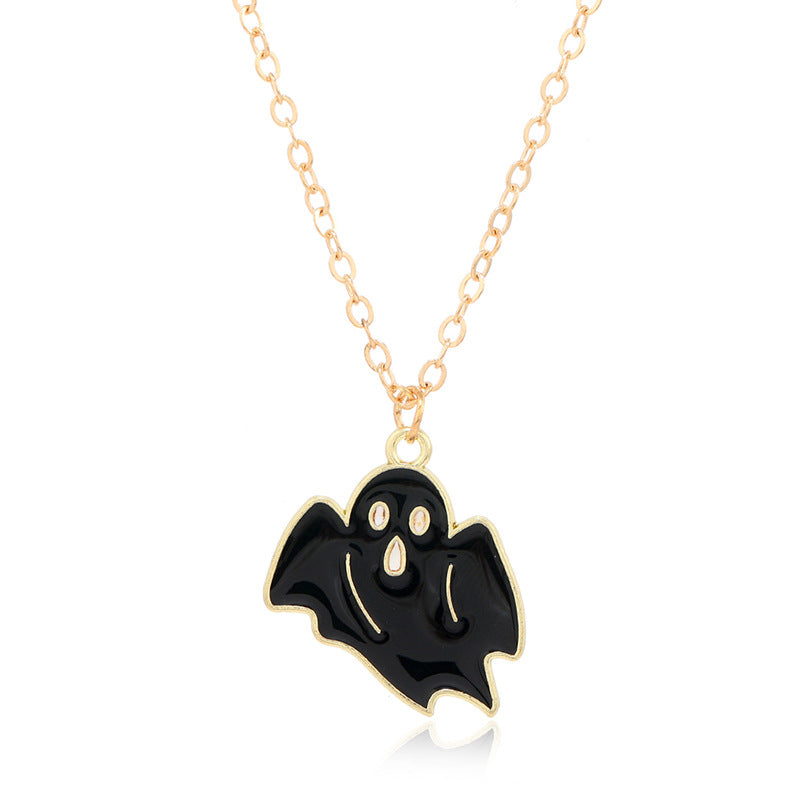 Wholesale Retro Exaggerated Ghost  Ghost Mask  Necklace