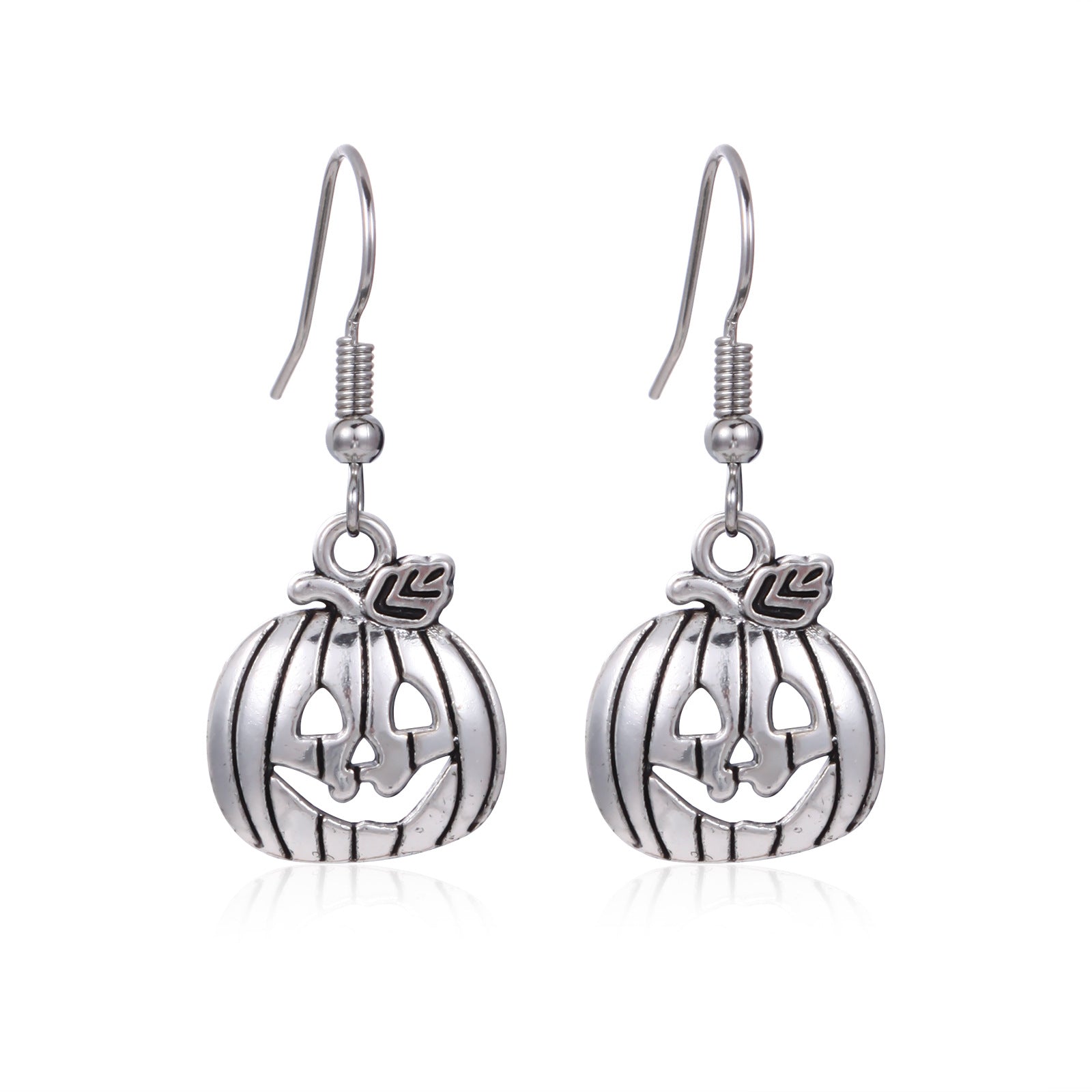 Wholesale  Skull Pumpkin Earrings Silver Tone Zinc Alloy Rhinestone Jewelry Party Wear For Women