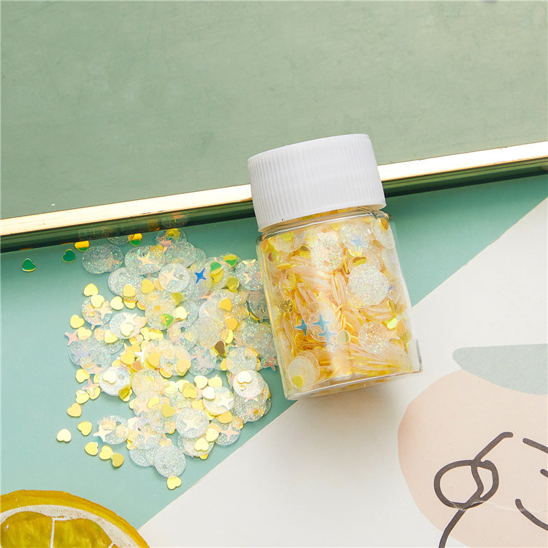 Wholesale DIY Handmade Material Crystal Drip Glue Starry Sky Mixed Glitter Gold Onion Sparkling Star Love Flowing Sand Filler