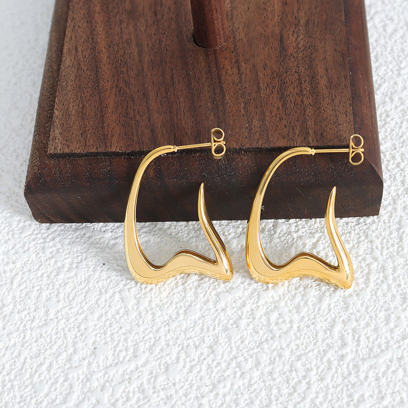 Wholesale Fashion Geometry Gold Plated Earring