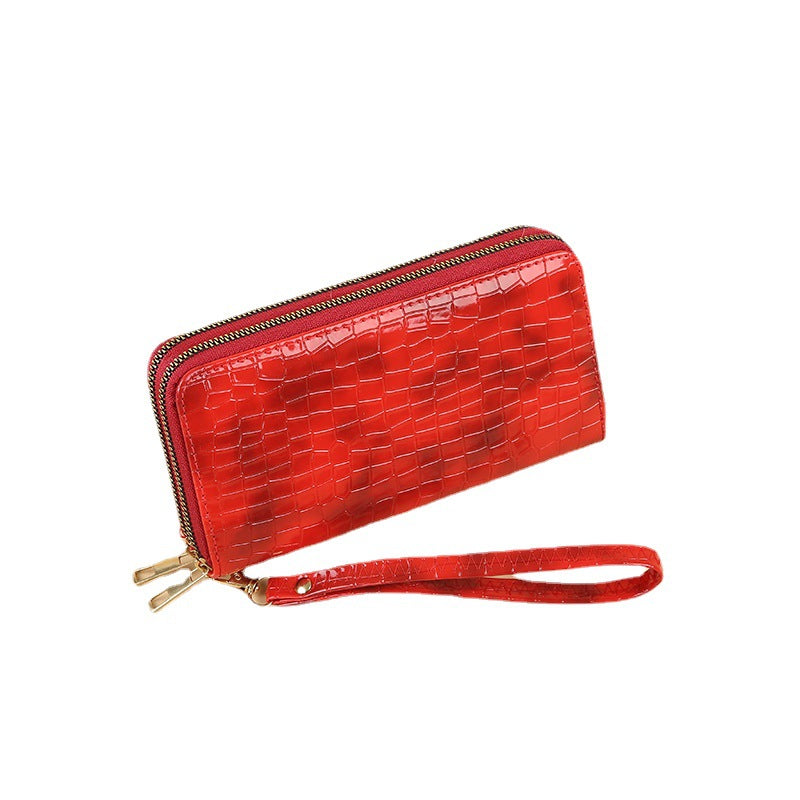 Wholesale Double Pull Cute Long Printed Bi-Fold Wallet