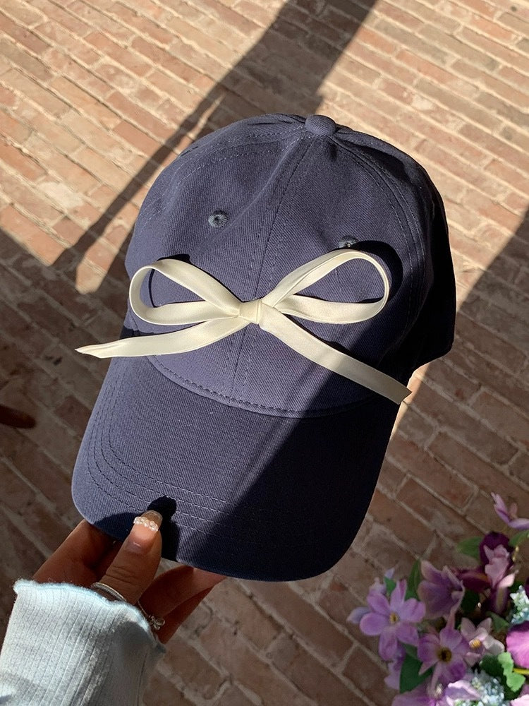 Wholesale Bow Washed Denim Sun Protection Baseball Cap