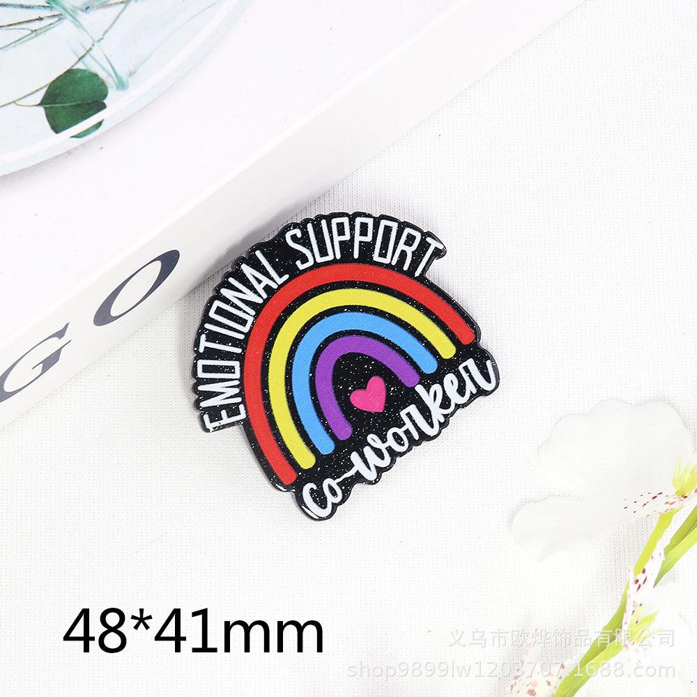 Wholesale 10pcs acrylic pin DIY patch accessories