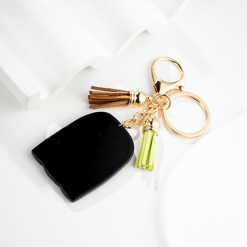 Llavero de metal de tasel de moda de moda al por mayor