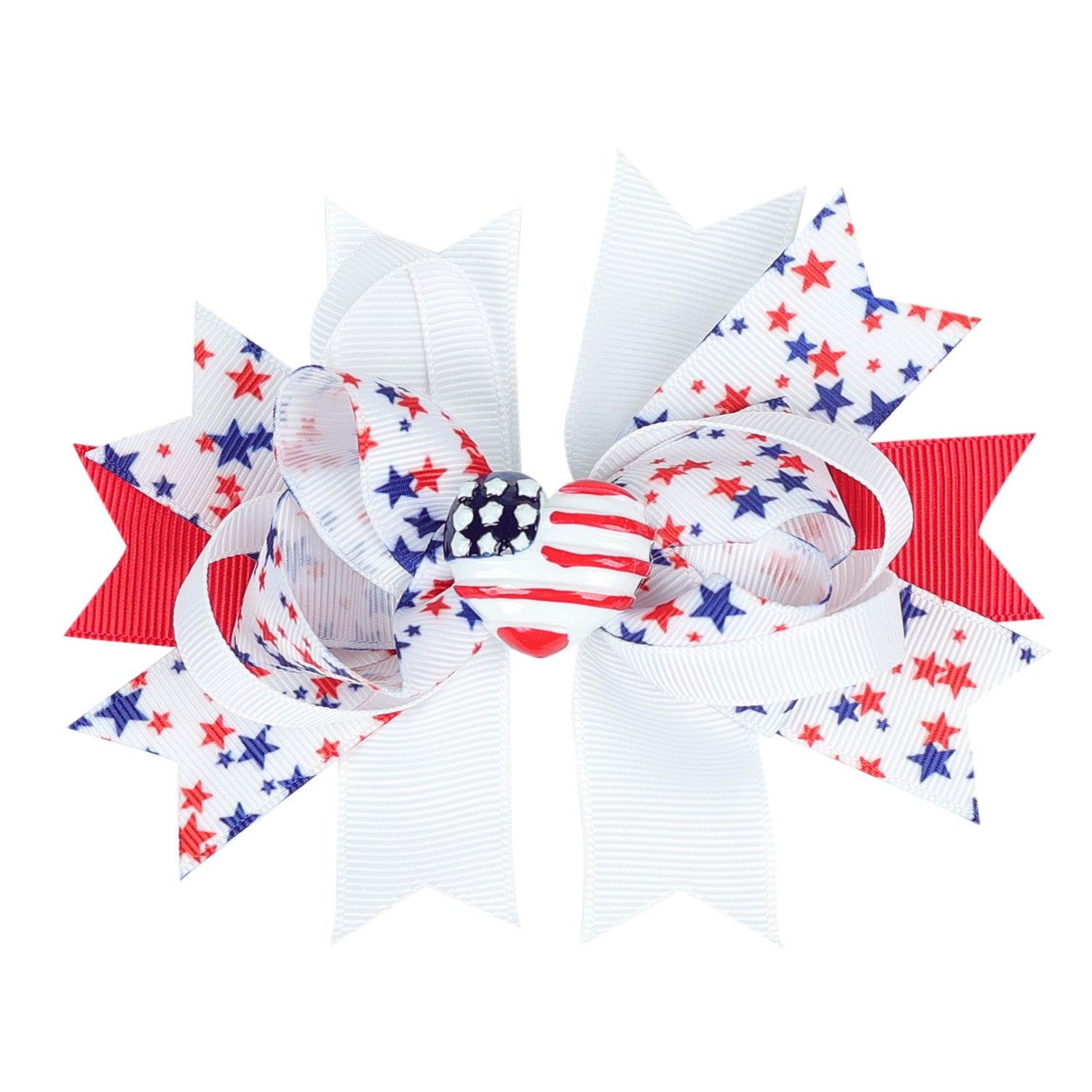 Wholesale American Independence Day Children's Double Layer Swallowtail Bow Hair Clip