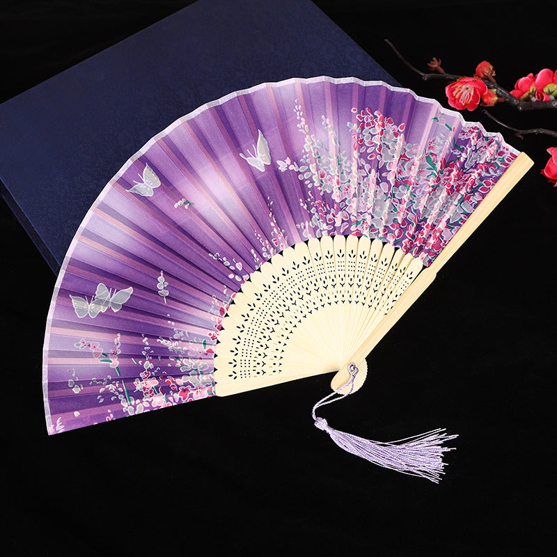 Wholesale Ancient Style Classical Cloth Folding Fan