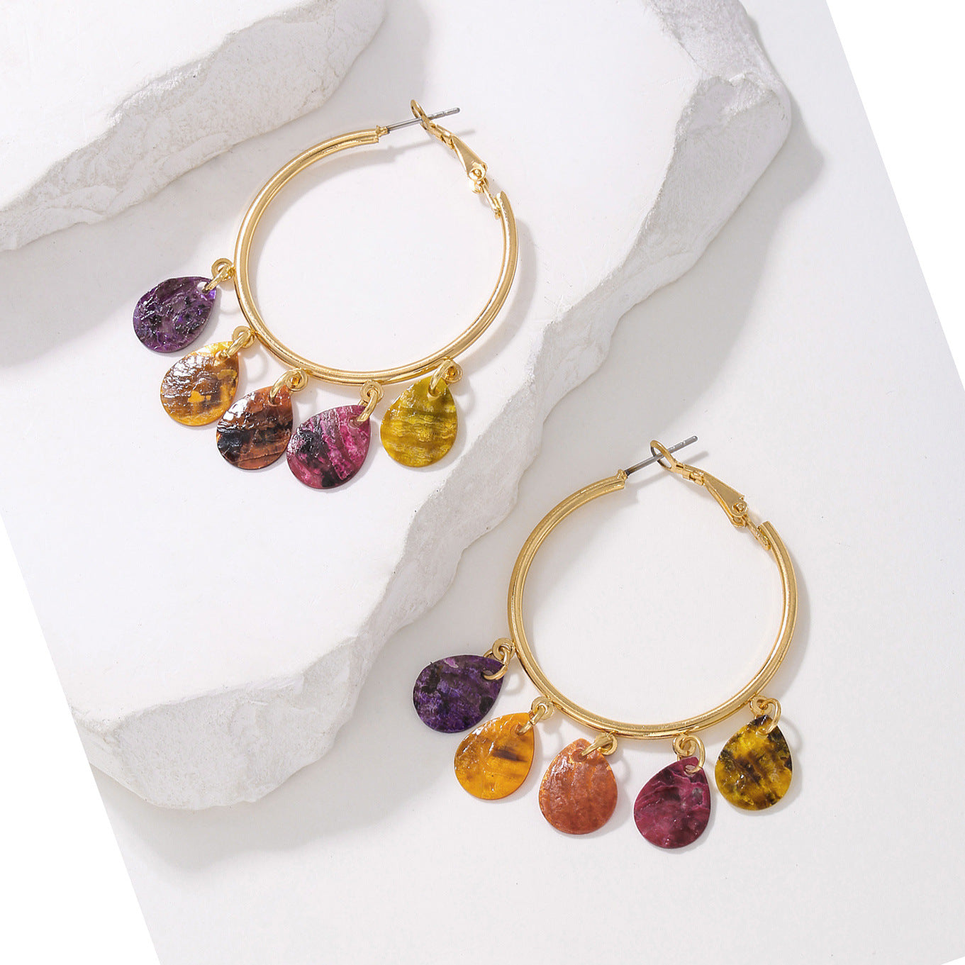 Wholesale Bohemian Shell Beads Pendant Earrings