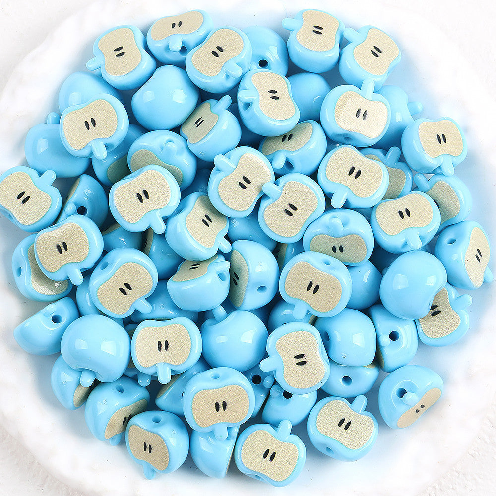 Wholesale 5pcs Handmade DIY Acrylic Beads Cute Bear Apple Five-Pointed Star