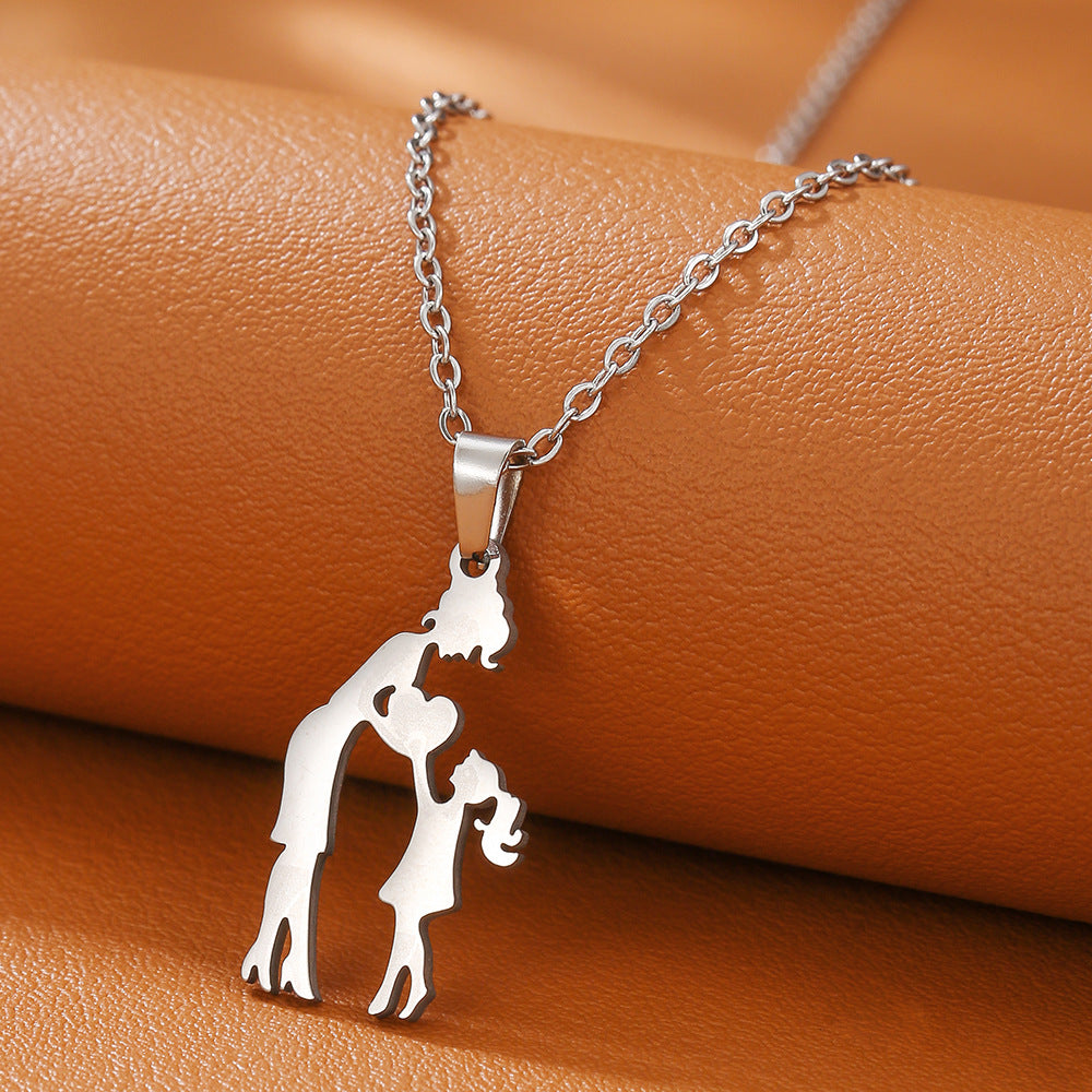 Wholesale Mother' s Day Stainless Steel Necklace 18K Gold-Plated