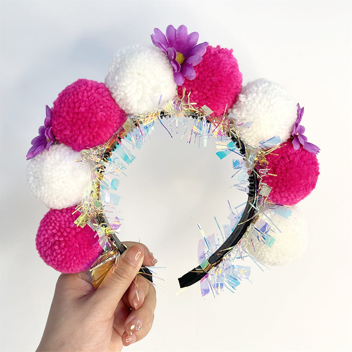 Wholesale All-match Three-dimensional High Cranium Top Pair Red New Year Holiday Headband