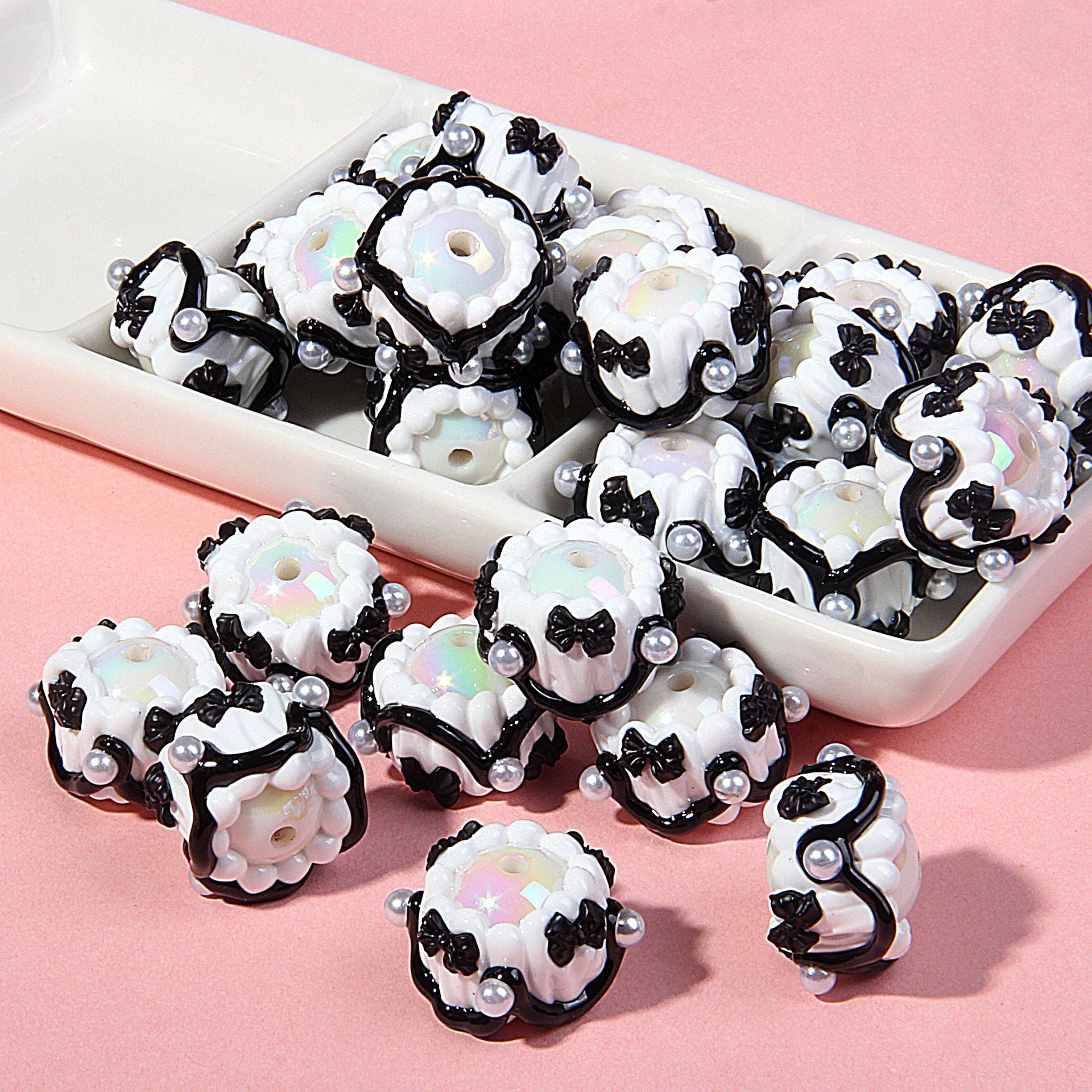 Wholesale 5pcs/pack heavy oil hand-painted beads DIY Fancy Beads