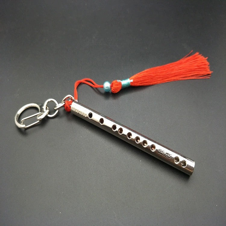 Wholesale Animation Demonic Patriarch 8cm Aluminum Tube Flute Keychain