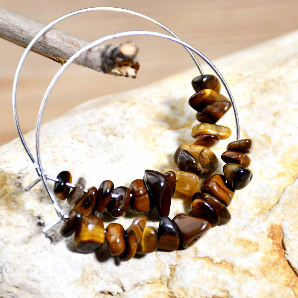 Wholesale personality big circle earrings silver earrings