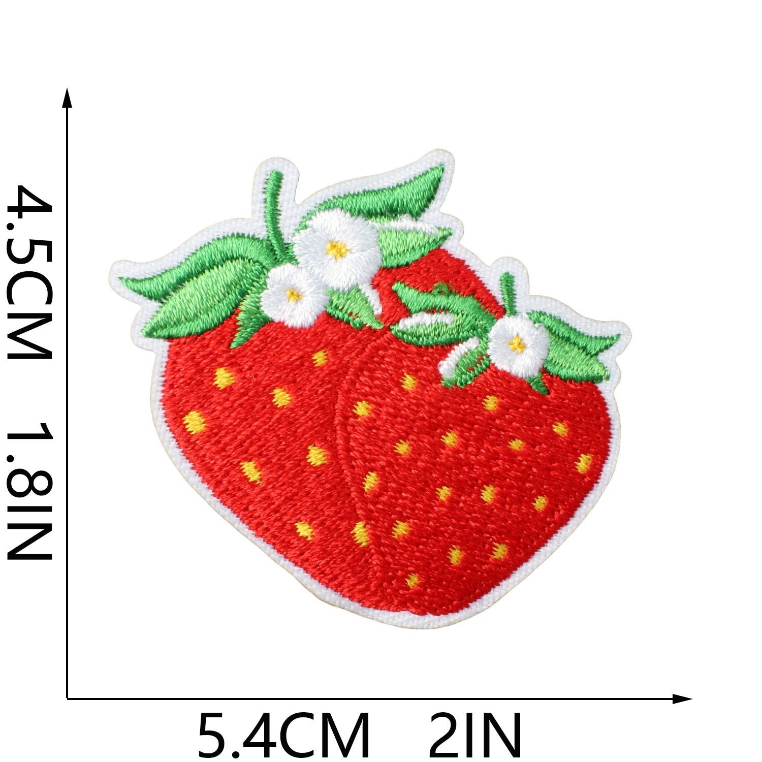 Wholesale Cream Strawberry Iron On Embroidery Patch For Kids Clothing Cute Fruit Applique Decorative Sew On DIY Craft Gift And Boutique Resale