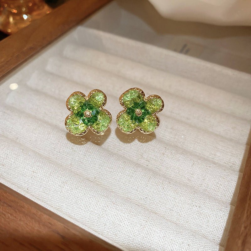 Wholesale New Chinese Style Lotus Fan Butterfly Pearl Tassel Temperament Fashion Niche High-end Earrings