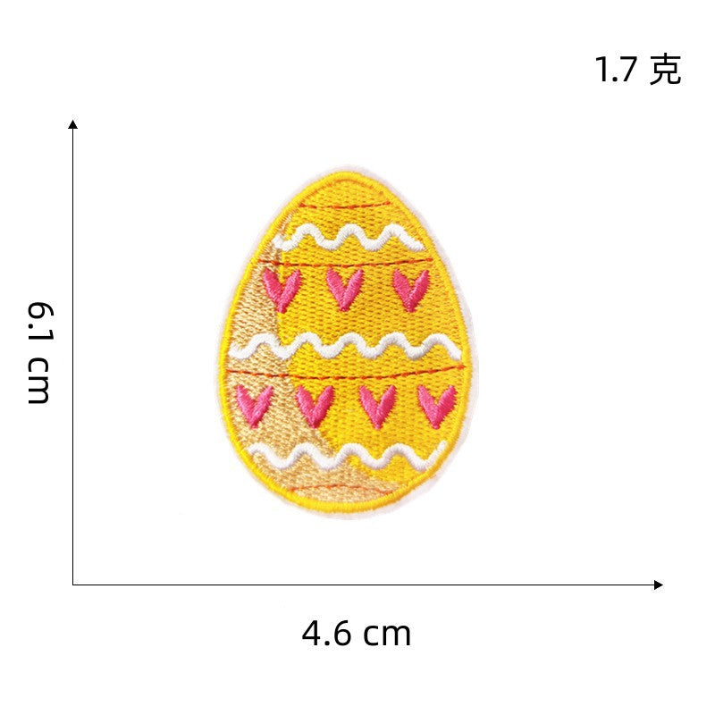 Wholesale Easter egg cartoon rabbit embroidery DIY Patches