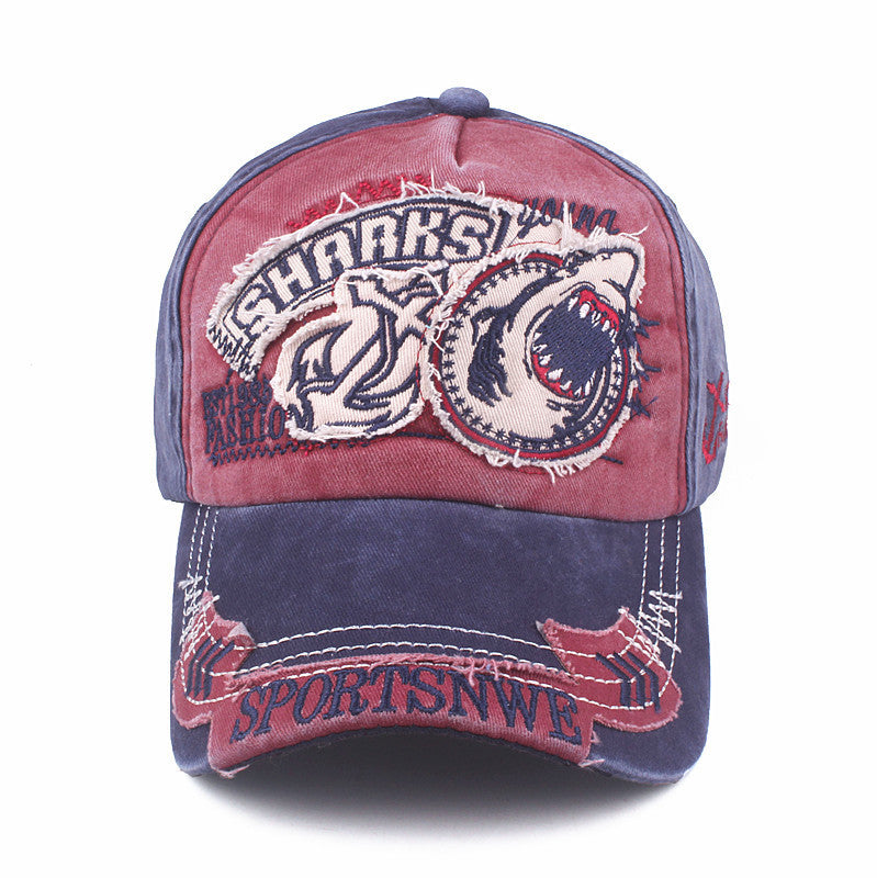 Wholesale Spring and Autumn Sun Hat Men's and Women's Fashion Shark Personalized Cap New Washed Baseball Hat