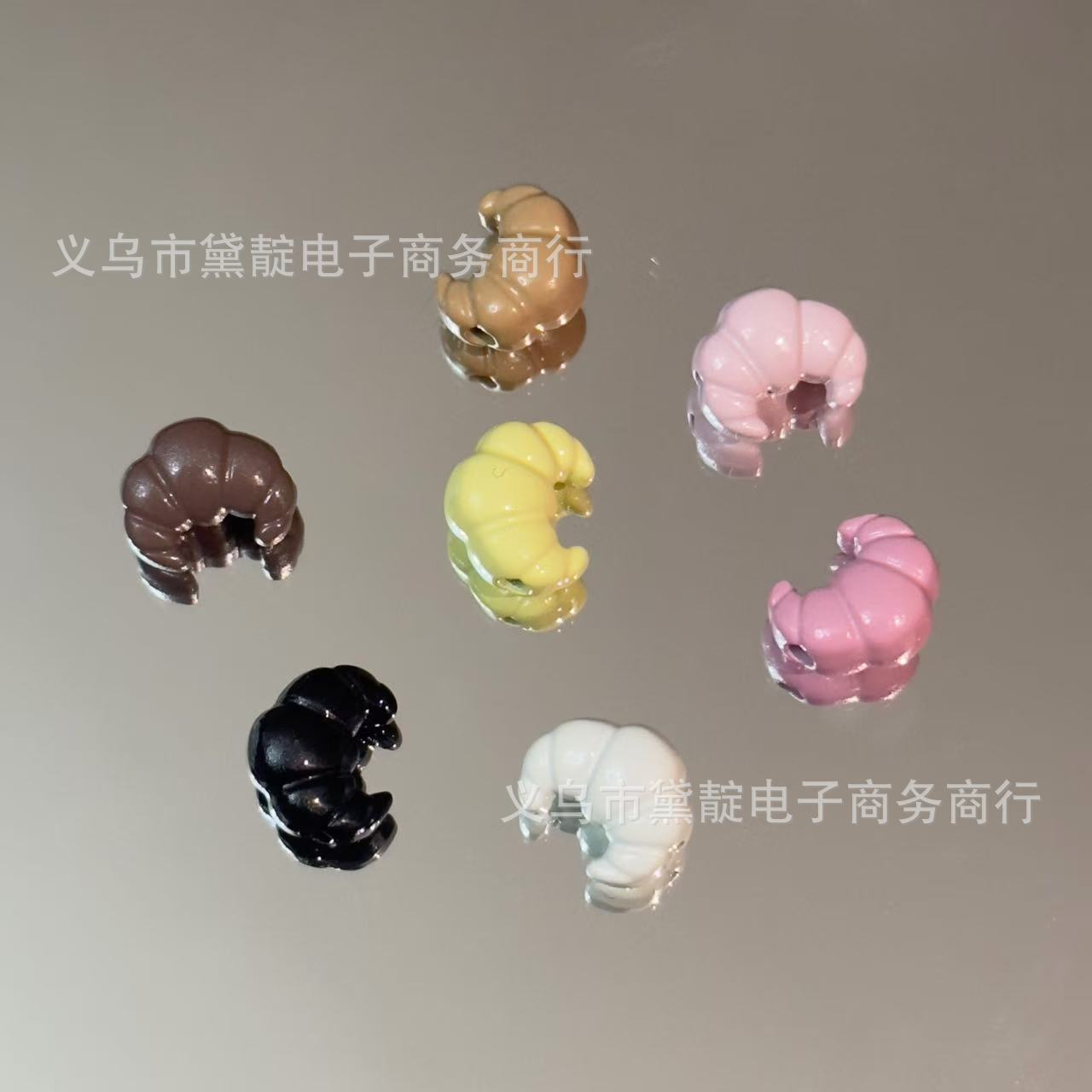 Wholesale 10pcs Croissant Bread Shape DIY Handmade Jewelry, Beaded Bracelet Necklace Earrings Accessories Material