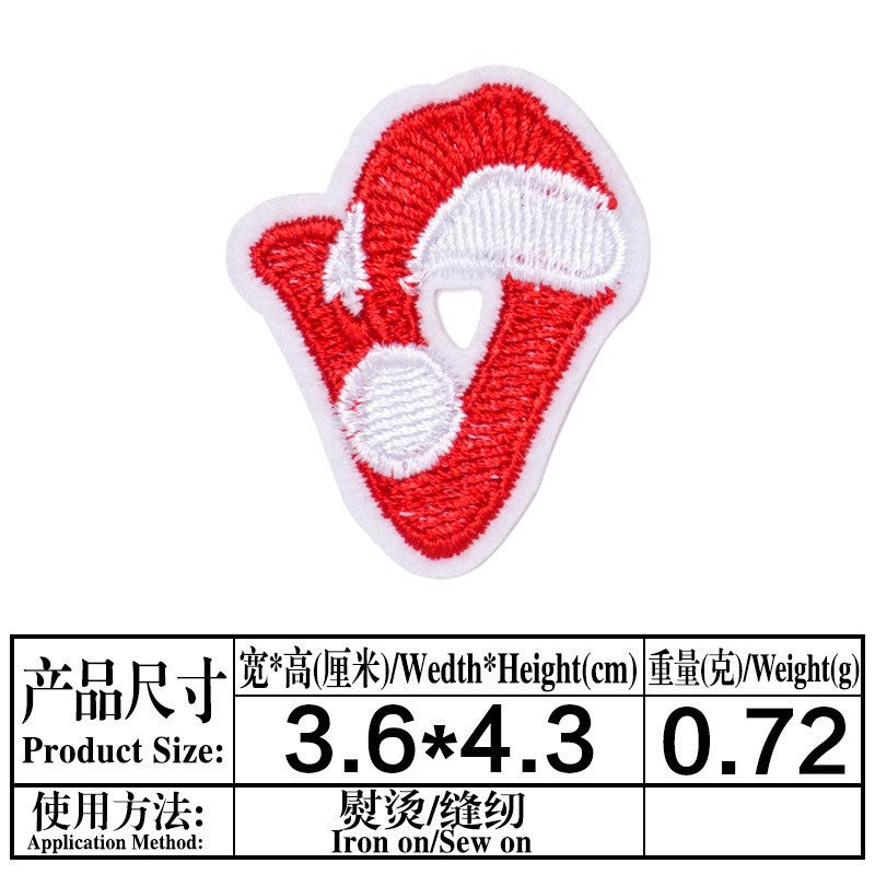 Wholesale Christmas 26 Letter Embroidery Patch Set Iron On DIY For Clothing Towels Gift