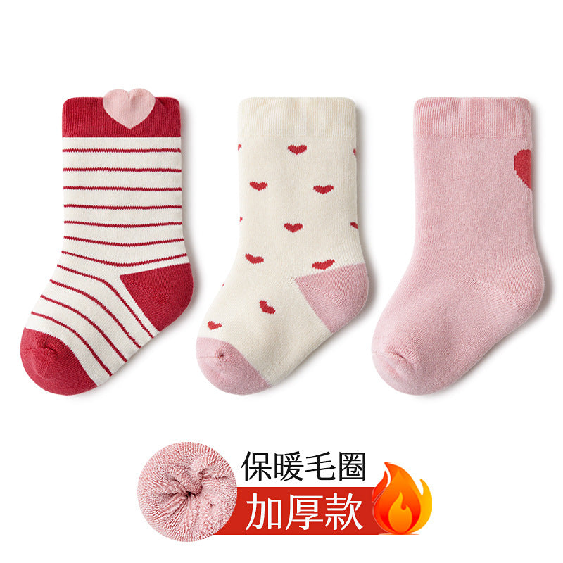 Wholesale Valentine's Day Terry Socks Cartoon Baby Socks