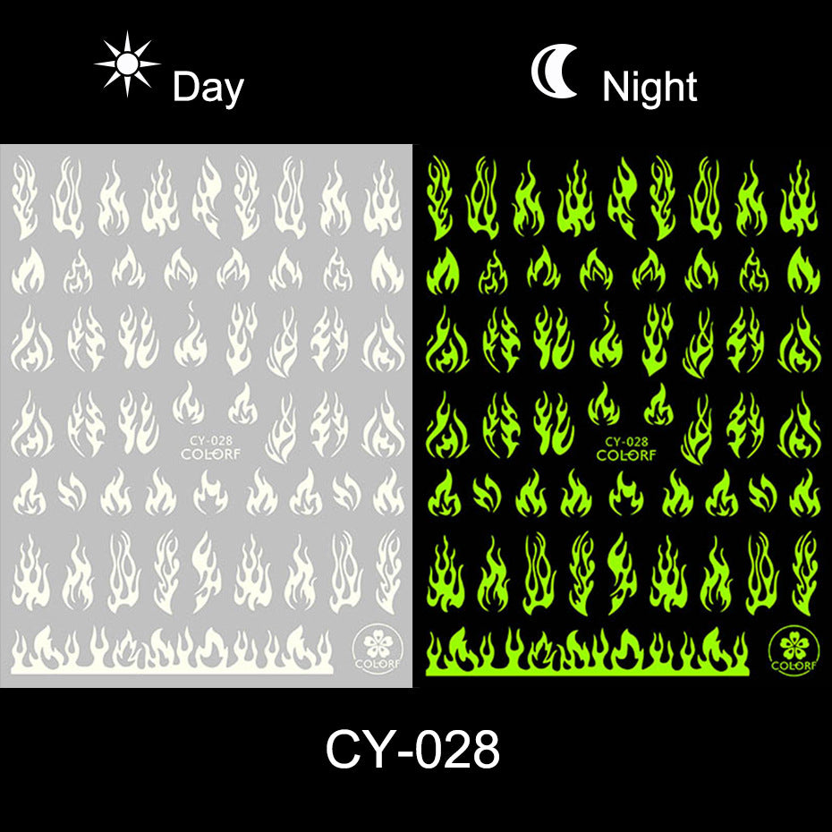 Wholesale 3pcs Luminous nail stickers