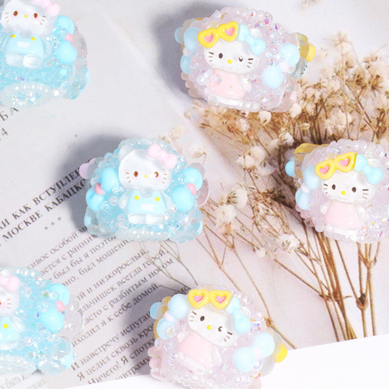 Wholesale 6pcs/pack Cute clay straight hole beads DIY accessories