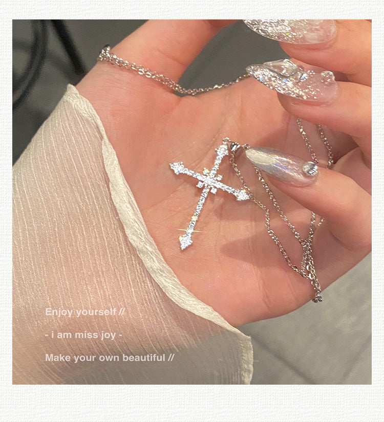 Wholesale Star Cross Zircon Diamond Necklace