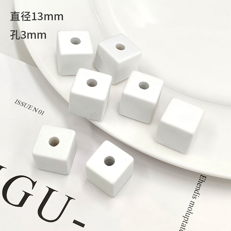 Wholesale 100PCS/Pack Square Block 13mmDIY Acrylic Beads